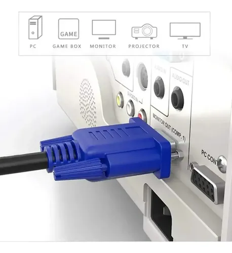 Cable De Video Vga 15x15 Pines 1.8mts- 10 Unidades - Imagen 4
