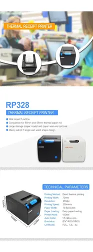 Impresora Térmica Punto De Venta, Pos, Usb, Ethernet 80mm Negro - Imagen 4