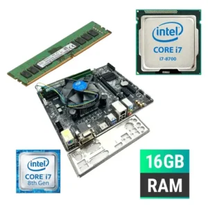 Kit Placa Lga 1151 Procesador Core I7 8700 8gb Ram Ddr4 Negro