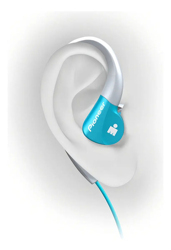 Audifonos Pioneer Se-e3m Gr Aqua Deportivos Celeste - Imagen 3