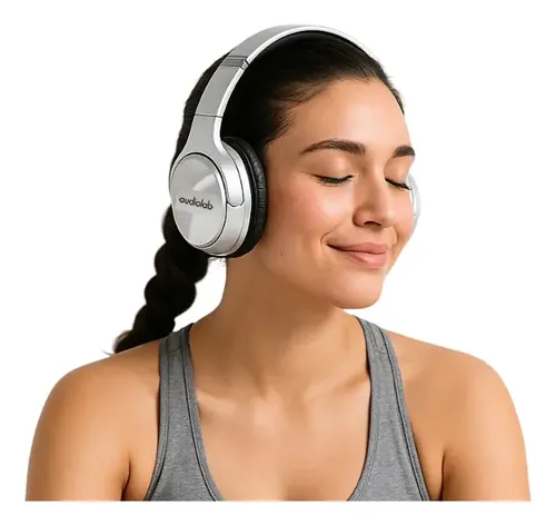 Audifono Bluetooth Audiolab Plateado, Fm, Ranura Micro Sd Plateado