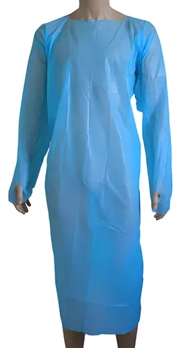 Pechera Plástica Desechable Con Mangas - Rollo 200 Unidades Azul Acero Unica - Imagen 2